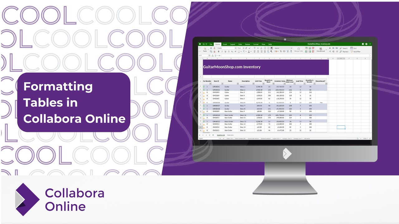 How to Create and Format Tables in Collabora Online Calc #FeatureFriday
