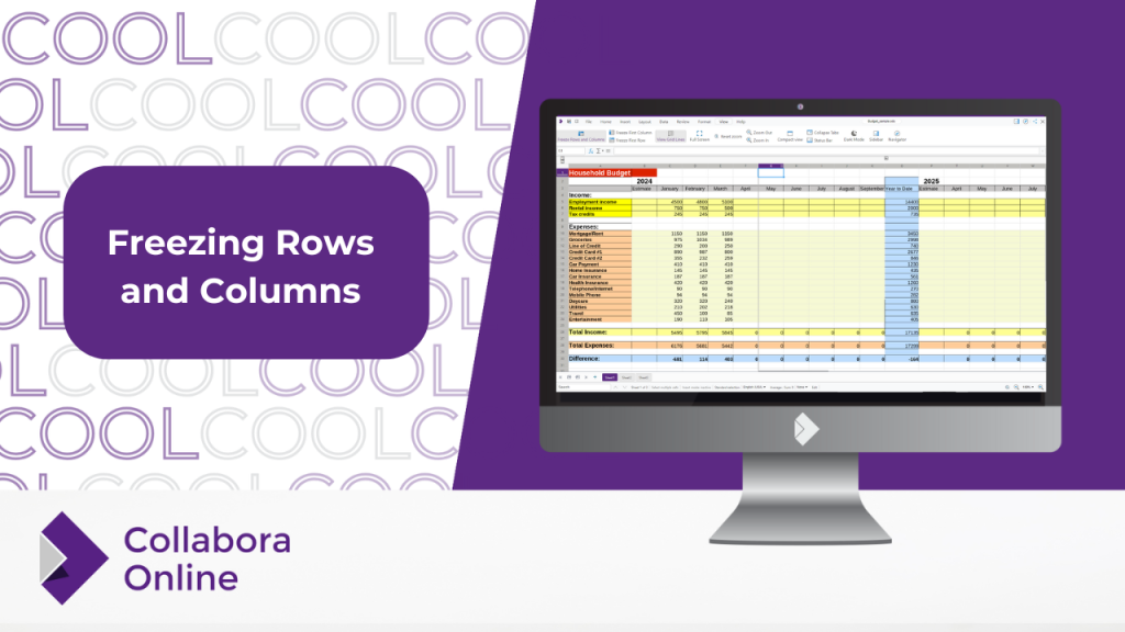 How to Freeze Rows and Columns in Collabora Online Calc Spreadsheets