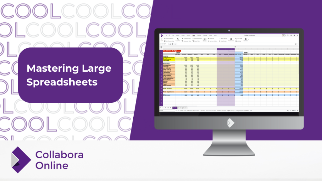 How to Hide and Group Rows and Columns in Collabora Online Calc Spreadsheets