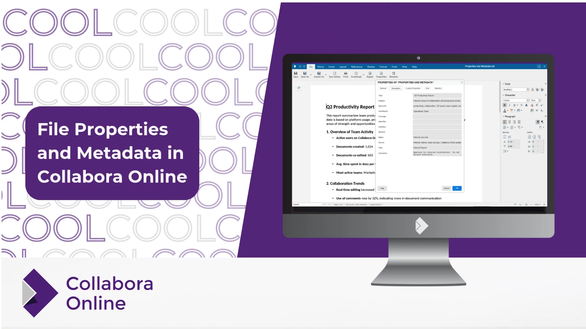 Properties and Metadata in Collabora Online #FeatureFriday